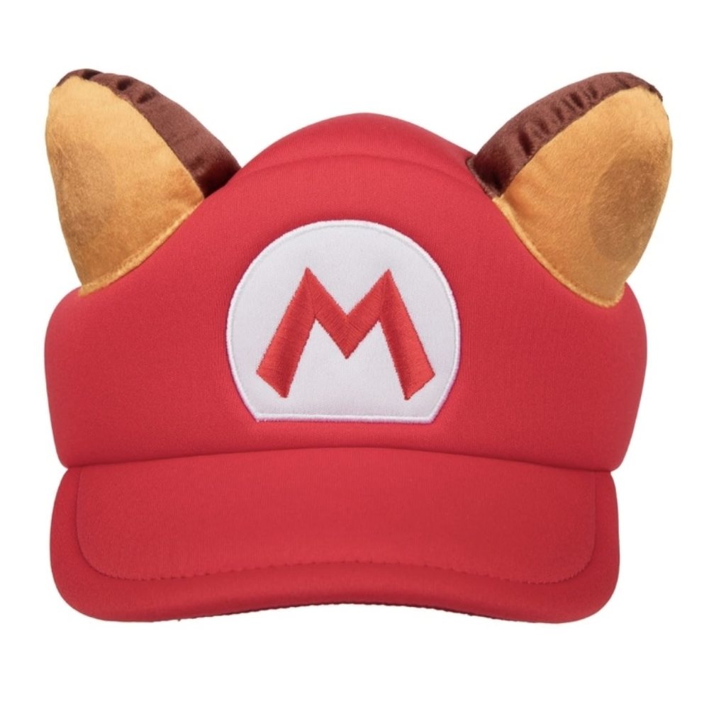 Nintendo Super Mario Bros 3 Red Cap Hat Tanooki Mario Racoon Mario Cosplay NWT